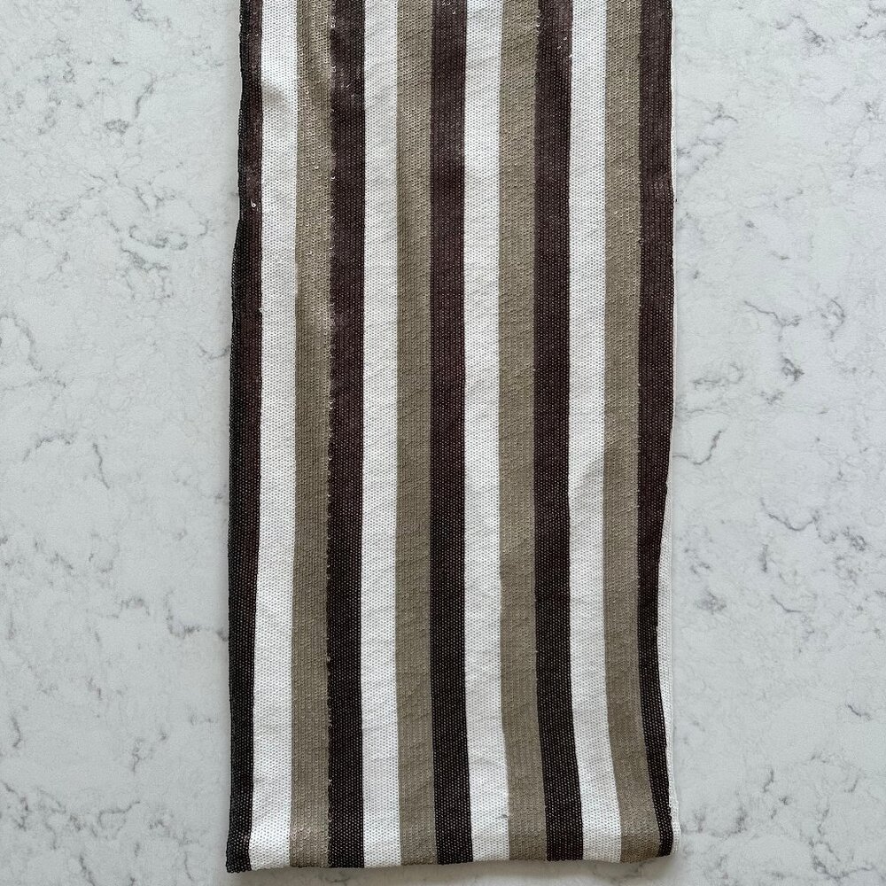 LE SUPERBE Liza Beach Stripe Stretch Sequin Pencil Skirt Womens XS Pull On - Picture 3 of 10
